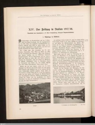 XIV. Der Feldzug in Italien 1917/18