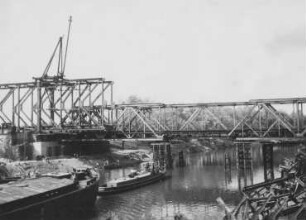Bau Eisenbahnbrücke Ruhrort-Oberhausen/Rhein-Herne-Kanal