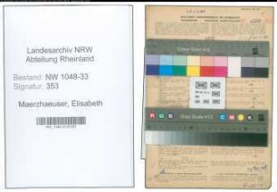 Entnazifizierung Elisabeth Maerzhaeuser , geb. 03.05.1909 (Lehrerin)