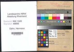 Entnazifizierung Hermann Dehn , geb. 13.07.1900 (Lehrer)