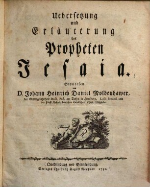 Uebersetzung und Erläuterung des Propheten Jesaia