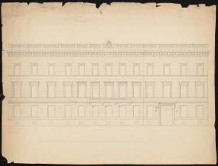 Russische Botschaft, Berlin: Ansicht der Hauptfassade, Maßstabsleiste