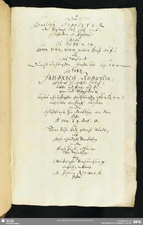 [Faszikel 51: Leichenpredigt auf Friedrich August von Sachsen-Zeitz (geb. 1700, † 17. Febr. 1710)]