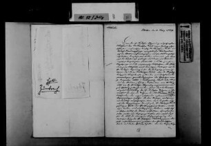 Schreiben von Otto von Bismarck, Berlin, an Albert von Flemming: Militärische Kooperation zwischen Baden und dem Norddeutschen Bund [Abschrift]