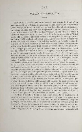 Notizia Bibliografica.