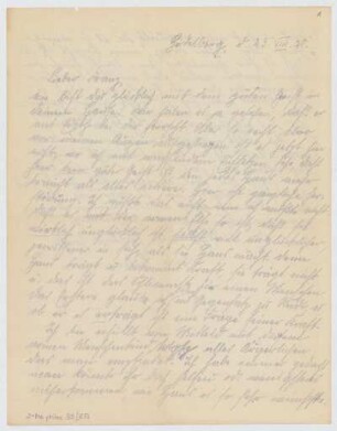Brief von Helene Ehrenberg an Franz Rosenzweig