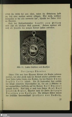 Abb. 11. Locken Schillers und Goethes