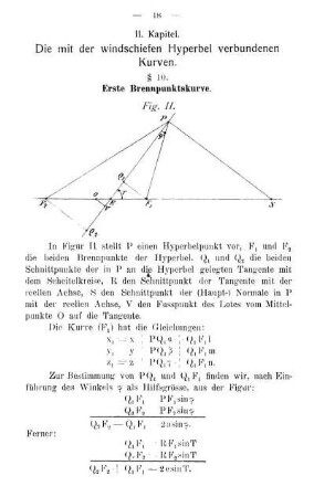 II. Kapitel - Die mit der windschiefen Hyperbel verbunden Kurven.