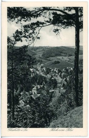 Glashütte. Blick vom Pilz auf Glashütte
