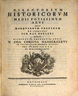 Directorium Historicorum Medii Potissimum Aevi