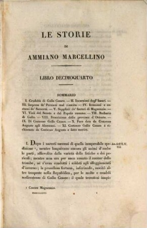 Le Storie di Ammiano Marcellino : Con Note, 1