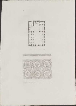 Pl. 11. Plan De L'Eglise De S. Nicolas Et Plafond De L'Eglise De S. Dominique A Messine.