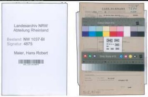 Entnazifizierung Hans Robert Maier , geb. 04.09.1897 (Schriftsteller)