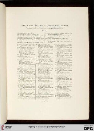 Gesellschaft für Vervielfältigende Kunst in Wien (Gründer, Mitglieder, Kuratoren, Verwaltungsrat)