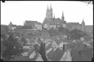 Meißen. Dom und Albrechtsburg v. d. Frauenkirche