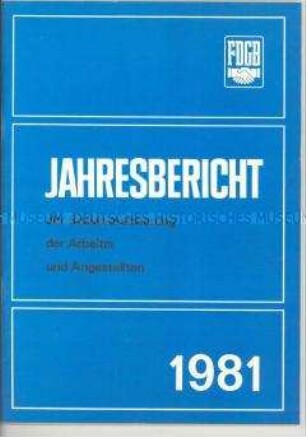 Broschüre mit dem Jahresbericht der Sozialversicherung, für Delegierte des l0. FDGB-Kongresses