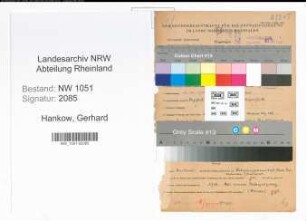 Entnazifizierung Gerhard Hankow , geb. 23.11.1900 (Beamter)