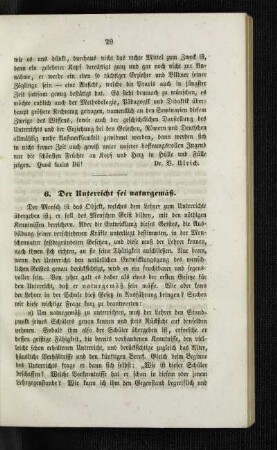 ¬Der¬ Unterricht sei naturgemäß
