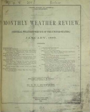 Monthly weather review. 17. 1889