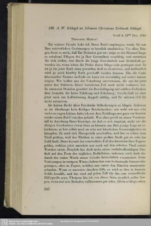 August Wilhelm von Schlegel an Johanna Christiane Erdmuthe Schlegel, Genf, 13.12.1810