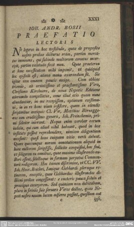 Ioh. Andr. Bosii Praefatio Lectori S