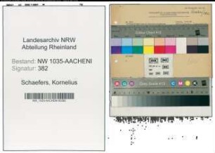 Entnazifizierung Kornelius Schaefers , geb. 00.00.0000 ()