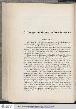C. Die grossen Männer der Dampfmaschine