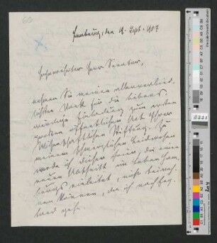 Brief an Werner von Melle