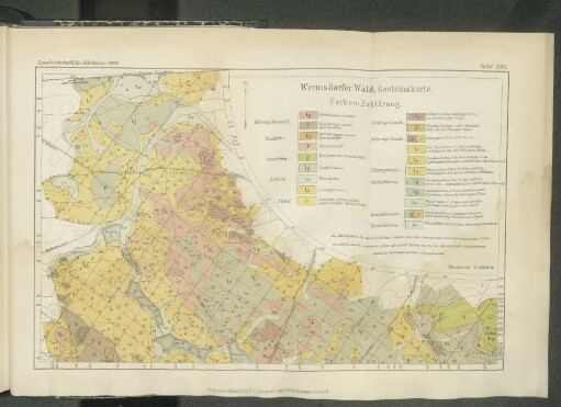 Tafel XXVI. Wermsdorfer Wald; Gesteinskarte