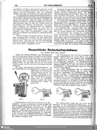 Neuzeitliche Sicherheitsschlösser