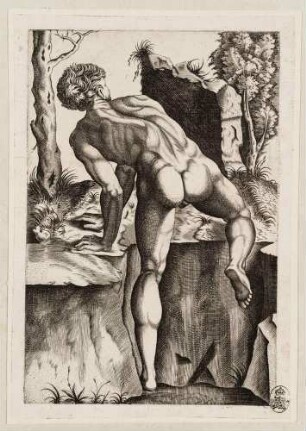 Der Kletterer (Nach dem Kupferstich Raimondis nach Michelangelo)