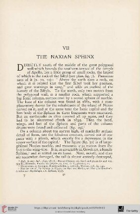VII. The Naxian Sphinx