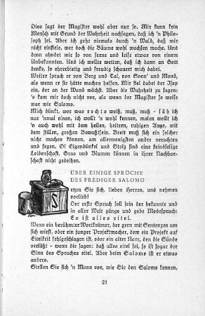 Über einige Sprüche des Prediger Salomo