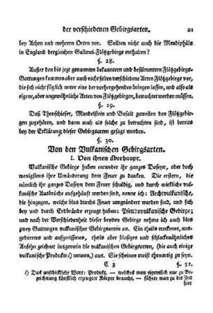 §. 30. Von den vulkanischen Gebirgsarten.