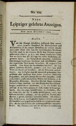 No. 102. Den 20ten December 1790.