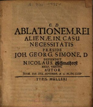 Ablationem. Rei. Alienae. In. Casu. Necessitatis.