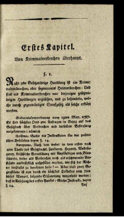 Erstes Kapitel - Drittes Kapitel