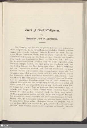 Zwei "Griselda"-Opern