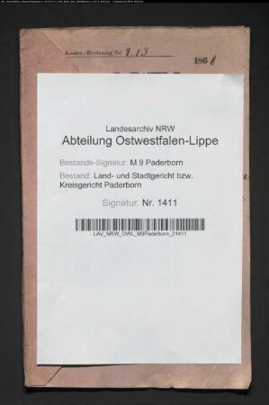Erblasser: Salmen, Wilhelm; Erblasser: Salmen, Elisabeth, geb. Knaup: