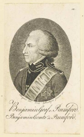 Bildnis des Benjamin Graf v. Rumford