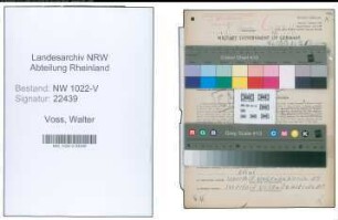 Entnazifizierung Walter Voss , geb. 11.03.1896 (Chemiearbeiter)