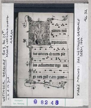 Wettiner Graduale, Bd. 3, fol. 21v: Mariä Verkündigung