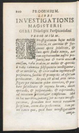 Libri Investigationis Magisterii Gebri Philosophi Perspicacissimi