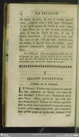 II. Second Entretien