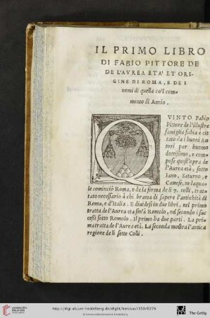 Il primo libro di Fabio Pittore