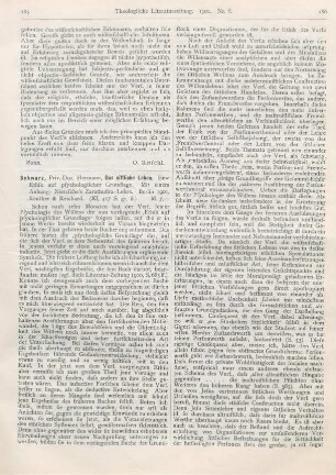 185-188 [Rezension] Schwarz, Hermann, Das sittliche Leben. Eine Ethik auf psychologischer Grundlage