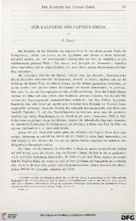 6: Der Kalender des Papyrus Ebers