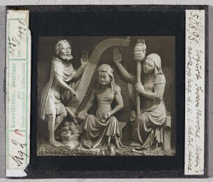 Erfurt, Severikirche: Severisarkophag, Heiliger Severus im häuslichen Kreis (Stoedtner-Nr. 50898)
