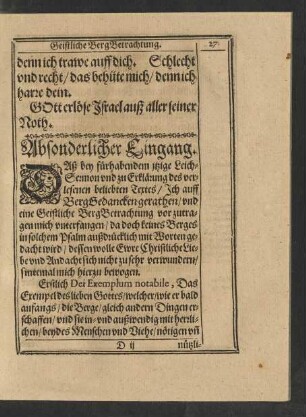 Absonderlicher Eingang.