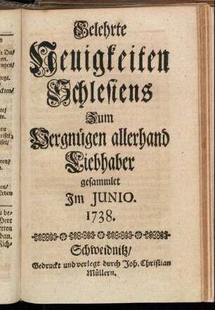 Im Junio. 1738.